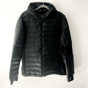 OLD NAVY ACTIVE BLACK HOODIE LIGHTWEIGHT PUFFER JACKET SIZE XXL